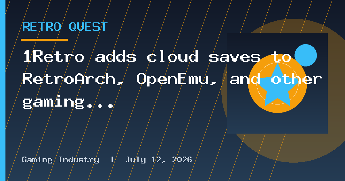 1Retro adds cloud saves to RetroArch, OpenEmu, and other gaming platforms