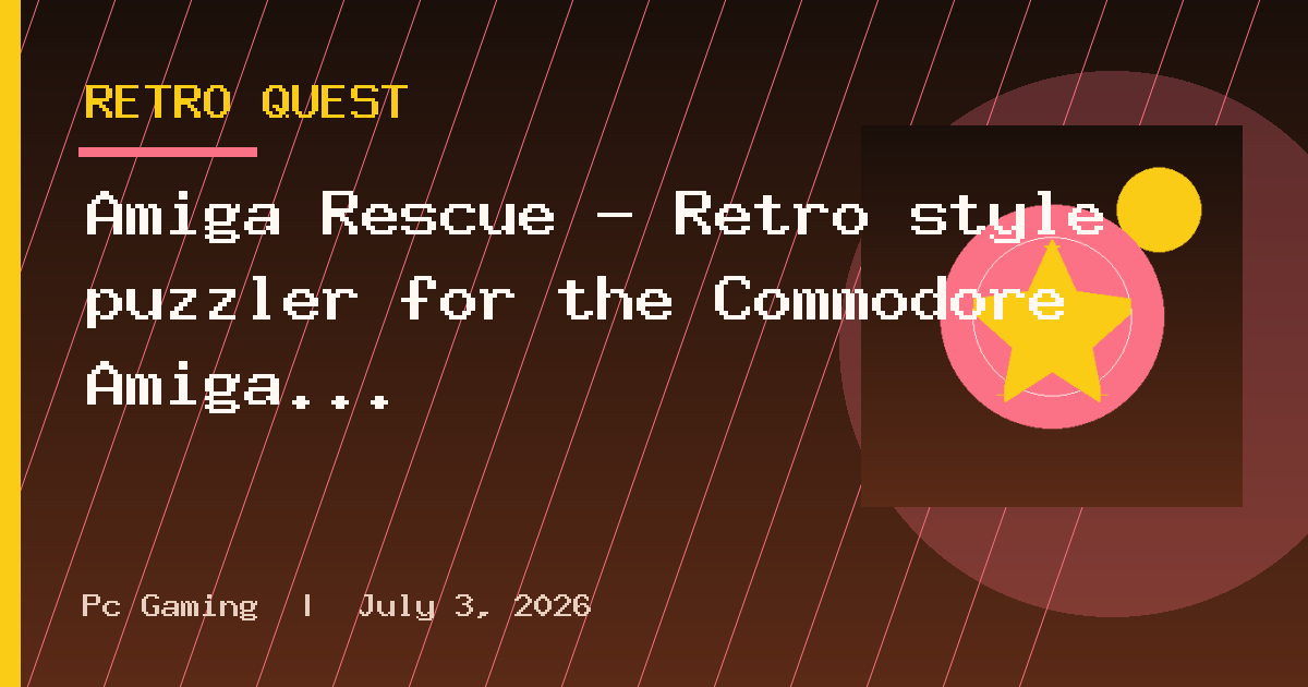 Amiga Rescue - Retro style puzzler for the Commodore Amiga by Steve Higgins