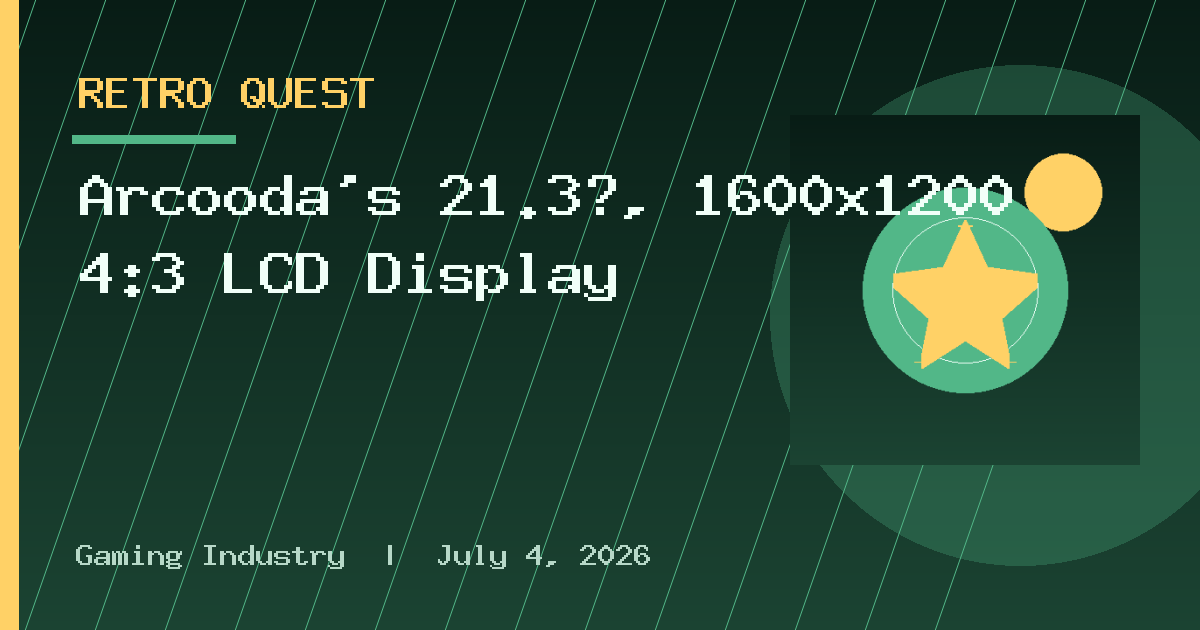 Arcooda’s 21.3″, 1600×1200 4:3 LCD Display