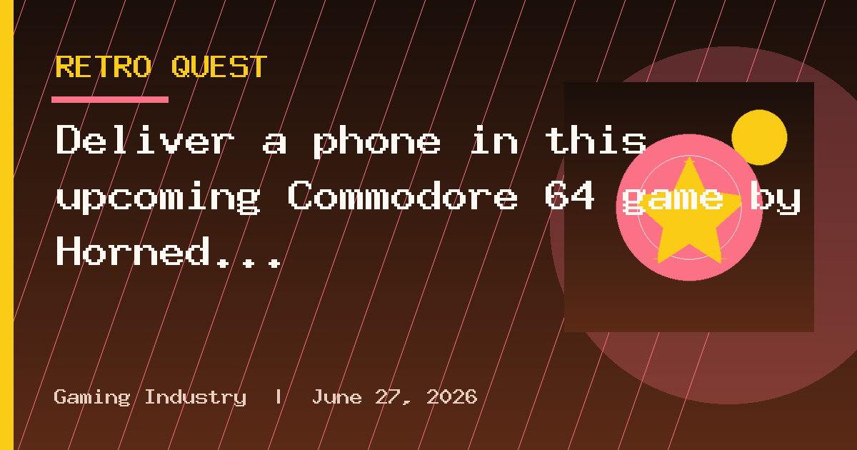 Deliver a phone in this upcoming Commodore 64 game by Horned Goat Productions