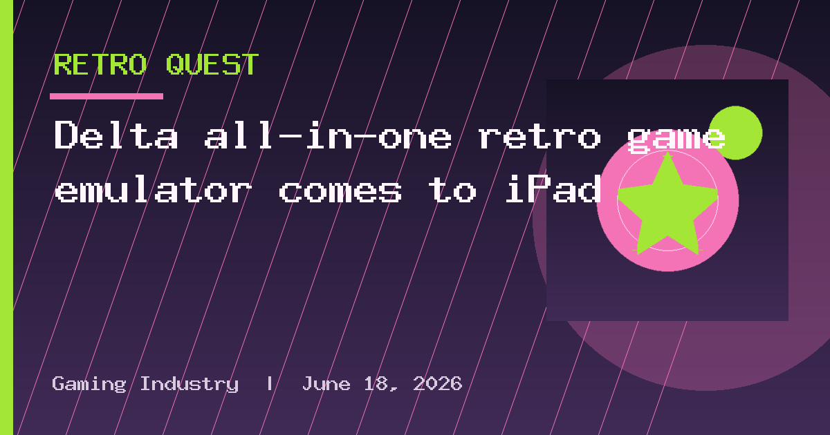 Delta all-in-one retro game emulator comes to iPad