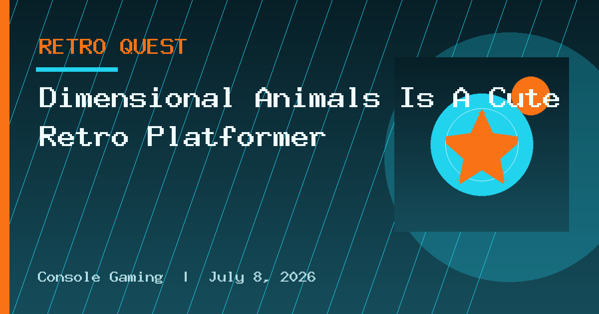 Dimensional Animals Is A Cute Retro Platformer