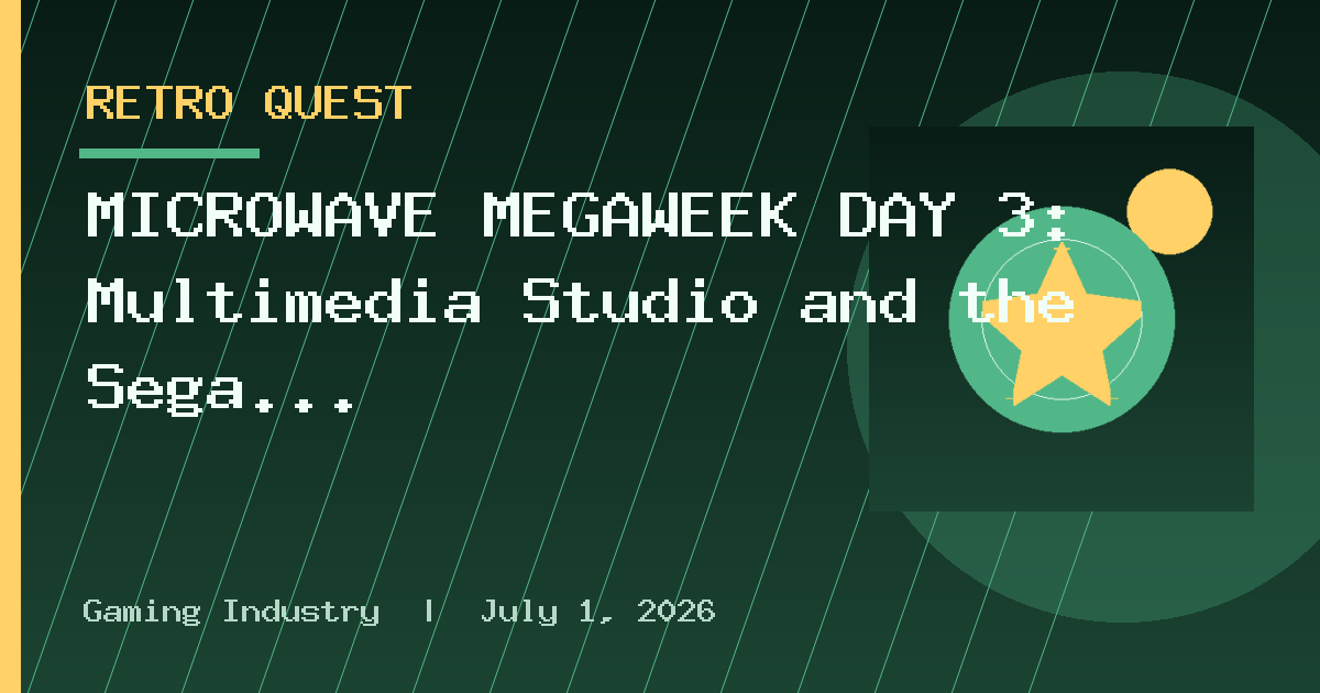 MICROWAVE MEGAWEEK DAY 3: Multimedia Studio and the Sega CD