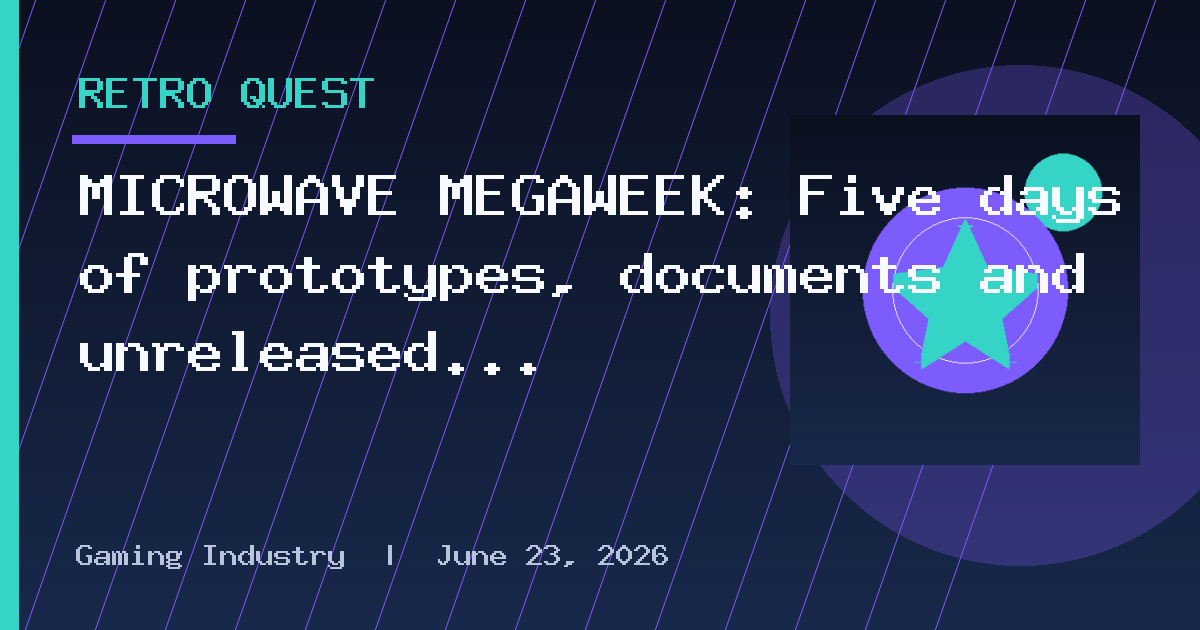 MICROWAVE MEGAWEEK: Five days of prototypes, documents and unreleased music