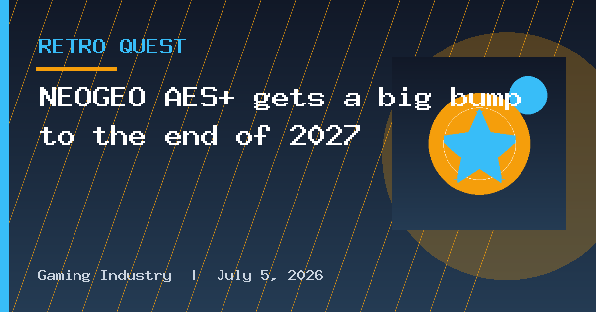 NEOGEO AES+ gets a big bump to the end of 2027