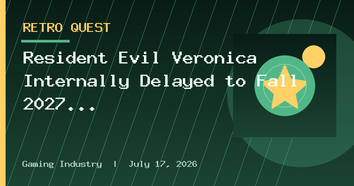 Resident Evil Veronica Internally Delayed to Fall 2027 – Rumor