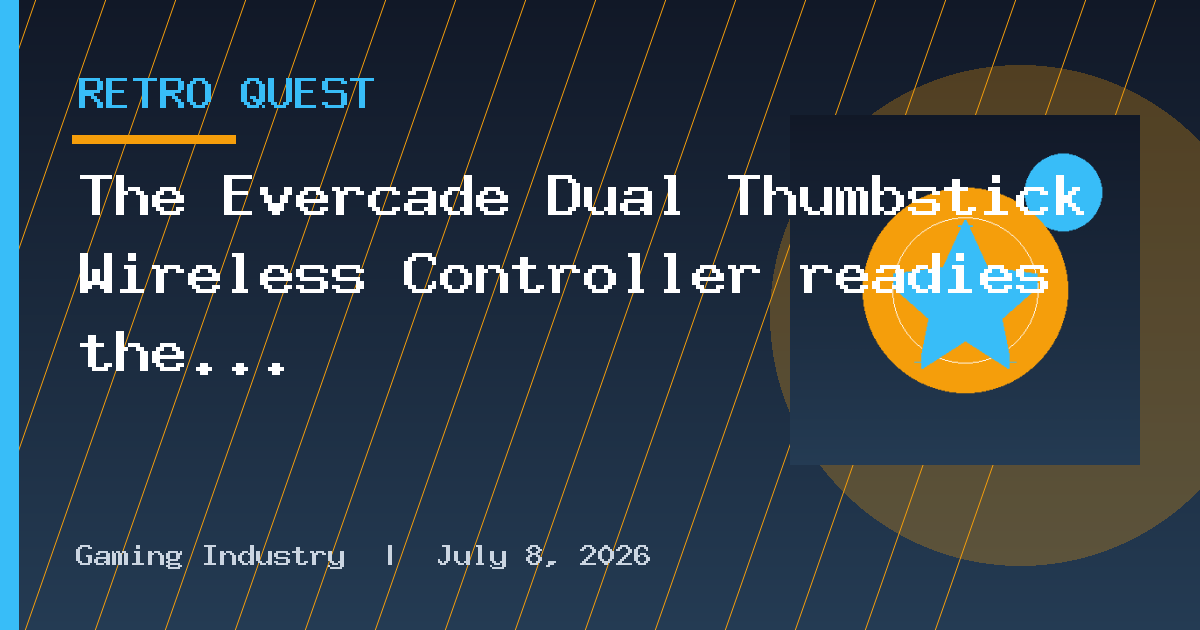 The Evercade Dual Thumbstick Wireless Controller readies the cartridge-based