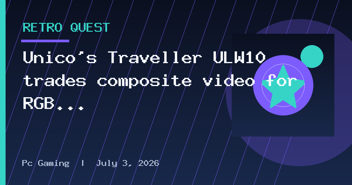 Unico's Traveller ULW10 trades composite video for RGB SCART and HDMI